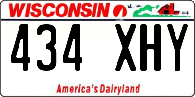 WI license plate 434XHY