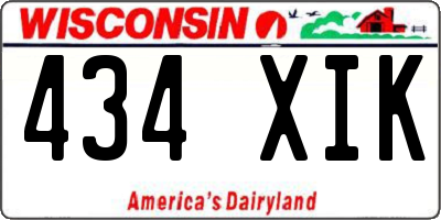 WI license plate 434XIK