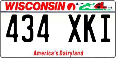 WI license plate 434XKI