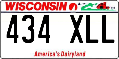 WI license plate 434XLL