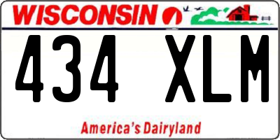 WI license plate 434XLM
