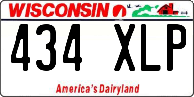 WI license plate 434XLP