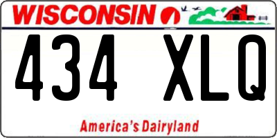 WI license plate 434XLQ