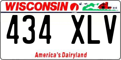 WI license plate 434XLV