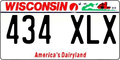 WI license plate 434XLX