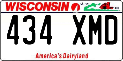 WI license plate 434XMD