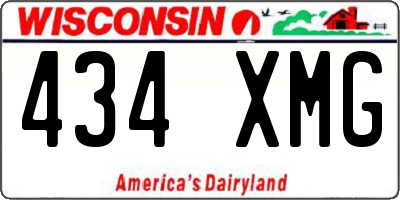 WI license plate 434XMG