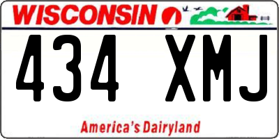 WI license plate 434XMJ