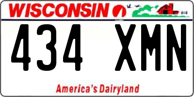 WI license plate 434XMN