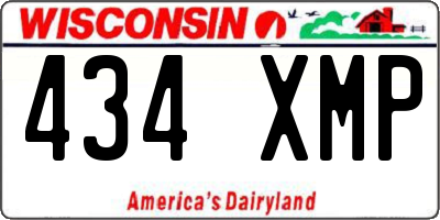 WI license plate 434XMP