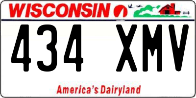 WI license plate 434XMV