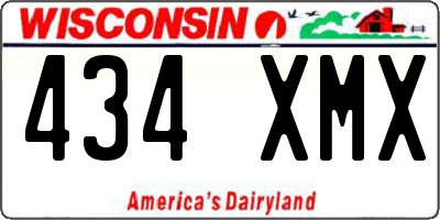 WI license plate 434XMX
