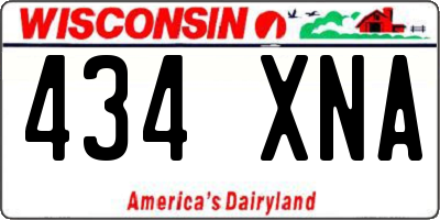 WI license plate 434XNA