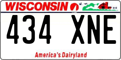 WI license plate 434XNE