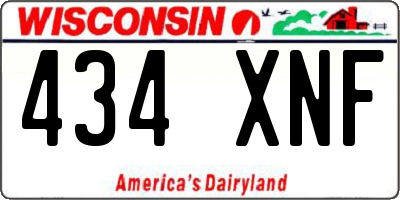WI license plate 434XNF