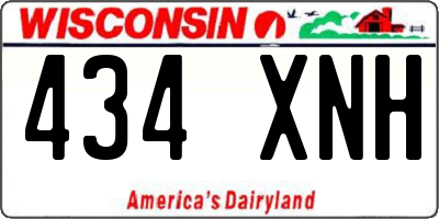 WI license plate 434XNH