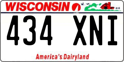 WI license plate 434XNI