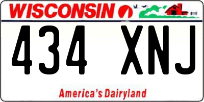WI license plate 434XNJ