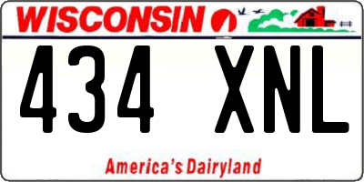 WI license plate 434XNL