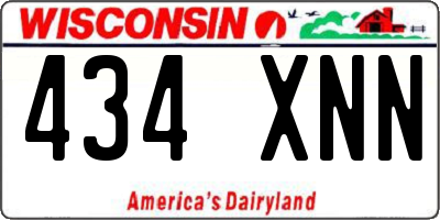WI license plate 434XNN