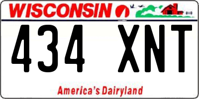 WI license plate 434XNT