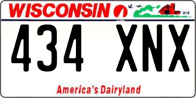 WI license plate 434XNX