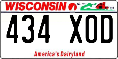 WI license plate 434XOD