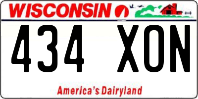 WI license plate 434XON