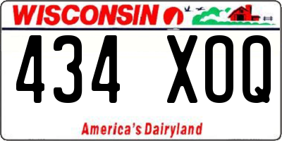 WI license plate 434XOQ