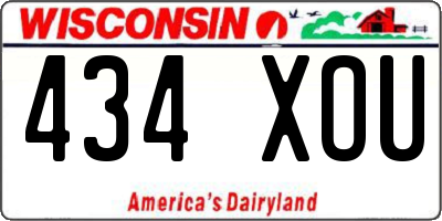 WI license plate 434XOU