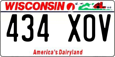 WI license plate 434XOV