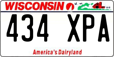 WI license plate 434XPA