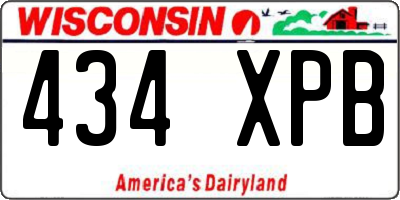 WI license plate 434XPB
