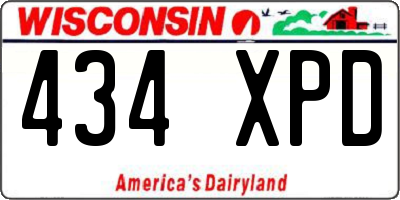 WI license plate 434XPD
