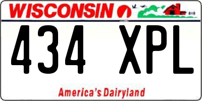 WI license plate 434XPL