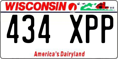 WI license plate 434XPP