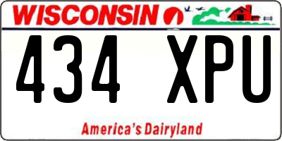 WI license plate 434XPU