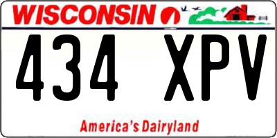 WI license plate 434XPV