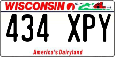 WI license plate 434XPY