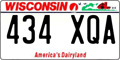 WI license plate 434XQA