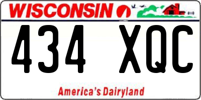 WI license plate 434XQC