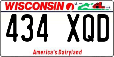 WI license plate 434XQD