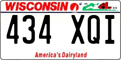 WI license plate 434XQI