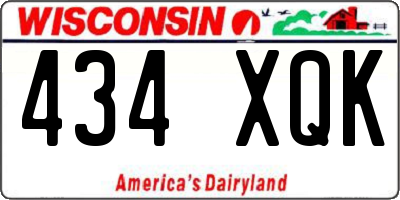 WI license plate 434XQK