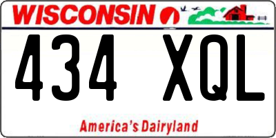 WI license plate 434XQL