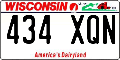 WI license plate 434XQN