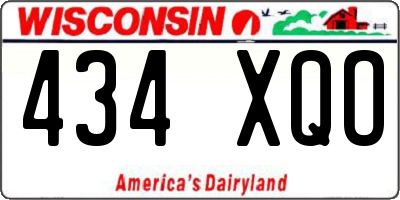 WI license plate 434XQO