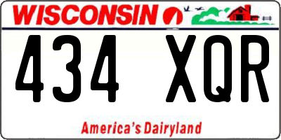 WI license plate 434XQR