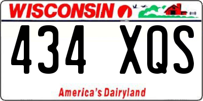 WI license plate 434XQS