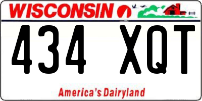 WI license plate 434XQT